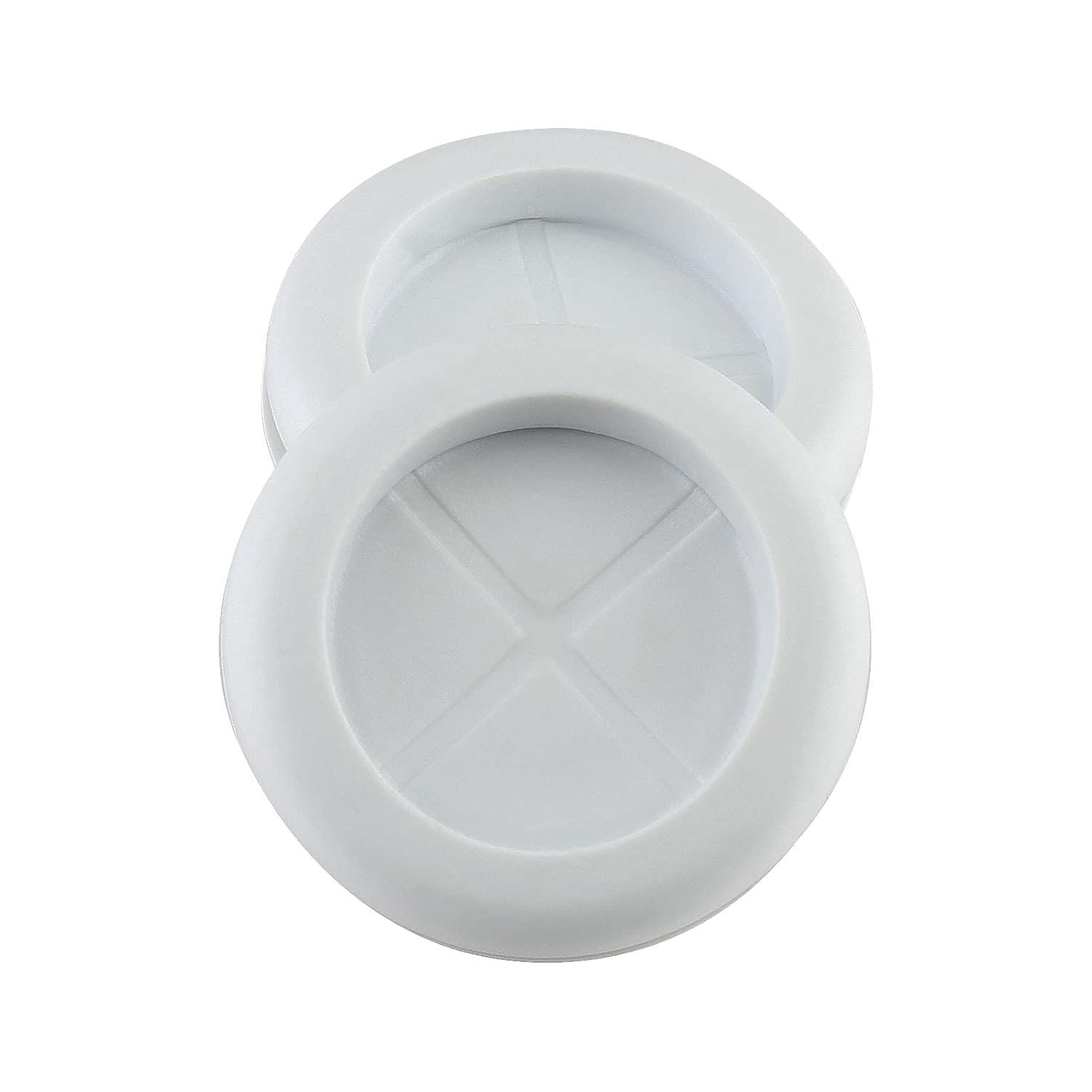 10 Pack 1-3/16" Inside Diameter 1-1/2" Drill Hole Rubber Grommet, Firewall Plug Grommet Rubber Grommets Wire Protection, Double Sided Round (White)