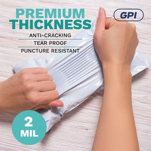 10" X 13" Large Poly Mailers, 1000 Count White Polymailer Shipping Envelopes for Clothes 2 Mil Unpadded Waterproof Opaque Self-Seal Poly Bags with Tear/Puncture Proof Adhesive Strip