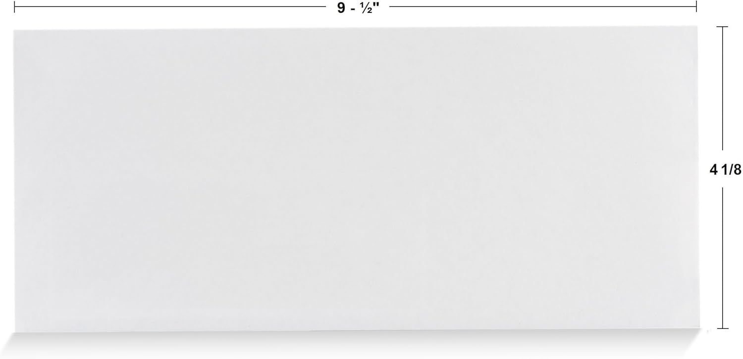Aimoh #10 Security Self Seal Envelopes – 200 Qty |No Window, EnveGuard, 4⅛ x 9½", White, 24 LB, 200 Count (34100-2)
