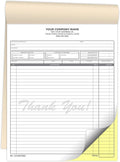 Custom 5.5" X 8.5" Invoice Receipt Book, Carbonless NCR Invoice Book in 2-Part Duplicate Receipts, Estimates, Purchase Orders, Sales Orders (White/Yellow, 400 Sets)