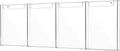 Barydat Acrylic Brochure Holder, 8.5 x 11 Inch Flyer Magazine Display Wall Mount Pamphlet Rack Clear Plastic Brochure Stand Literature Holder for Office Classroom Home (4 Pockets)