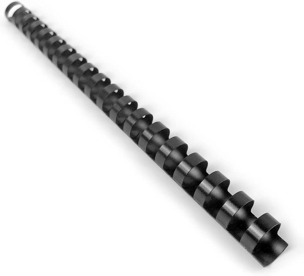 HOUYEE 5/8 Inch Plastic Binding Comb 19 Ring, 125 Sheet Capacity, Letter Size Black Comb Binding Spines (30 Pack)