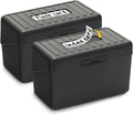 H4D Index Card Holder 3x5, Index Card Box Organizer Case, 3x5 Flash Note Card Holder, 2 Packs (Black)