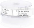 Black and White Botanical Rolled Address Labels / 500 Personalized Return Address Labels/Designer Address Stickers in Elegant Plastic Dispenser