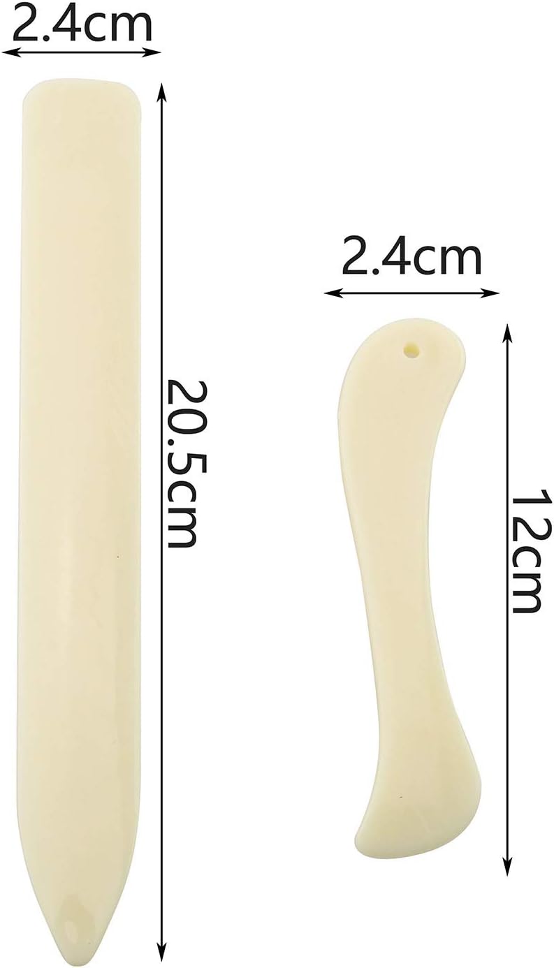 Tegg Bone Folder 2PCS Bone Paper Creaser Scoring Board Tool for Making Card Bookbinding Paper Crafts Leather Crafts