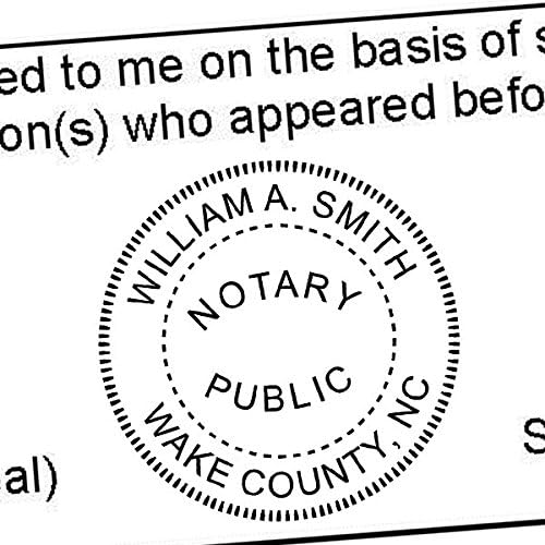 North Carolina Round Notary Stamp | Official State Notary Stamp | Official Seals | Meets State Specifications (North Carolina, Round Stamp)