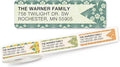 Blossom Banner Rolled Personalized Return Address Mailing Labels with Dispenser, Set of 250, 5 Designs, Small ¾ x 2½ Inch Size, Custom Self-Adhesive Sticker Roll, by Colorful Images