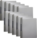 TOTiyea 10 Pack Clear Report Covers with Swing Clip, File Folder with Swing Clip, 30 Sheets Capacity, Slide Locking Report Covers, Letter Size (Grey, 10 Pack)