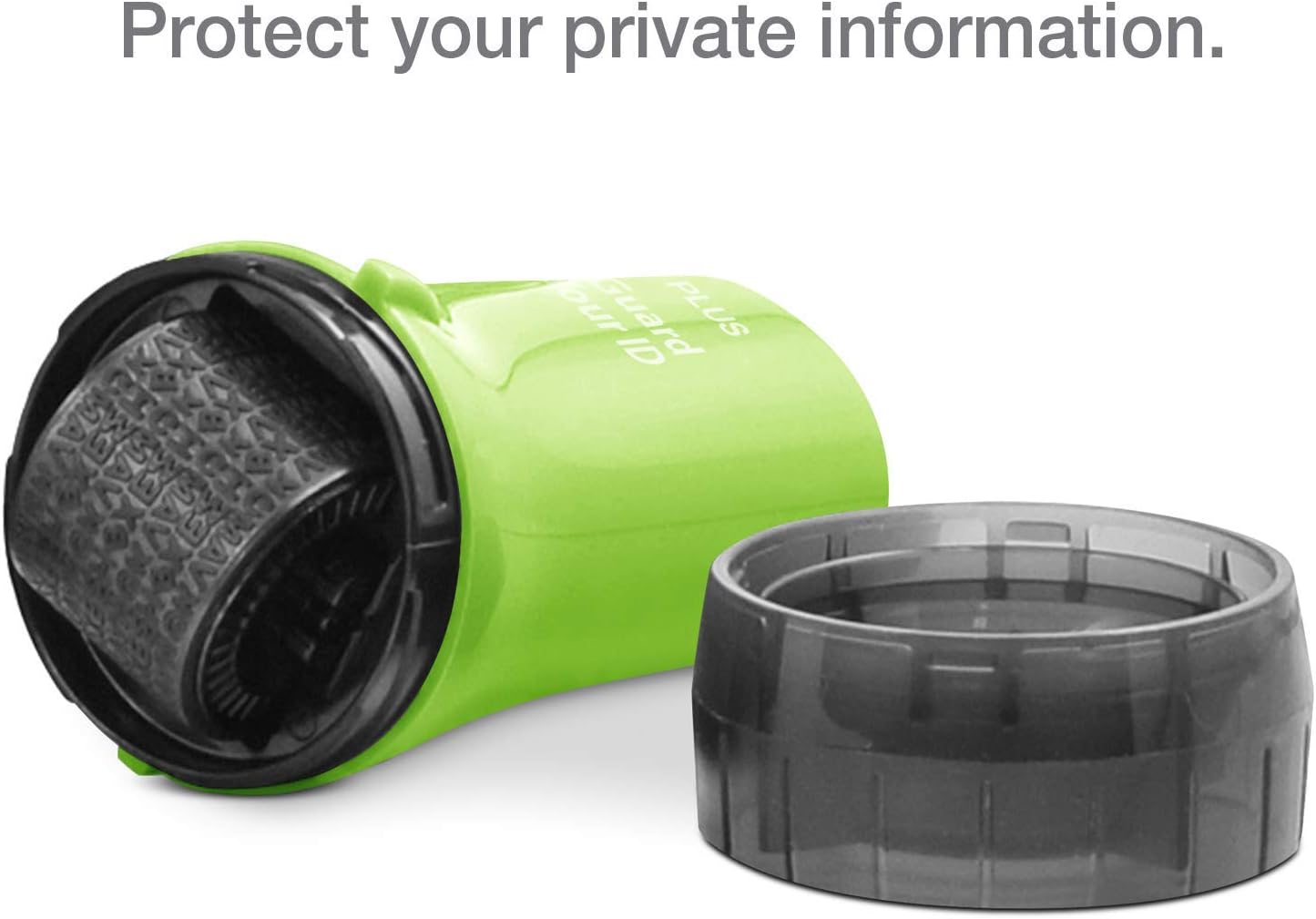 Guard Your ID Stamp Roller, Advanced Confidential Security Tool for Personal Document Guard and Data Safeguard, Regular 3-Pack, Green