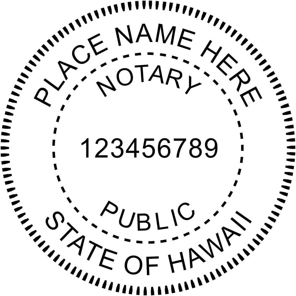Hawaii Round Notary Embosser | Official State Embosser | Official Seals | Meets State Specifications (Hawaii, Round Embosser)