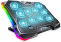 G-STORY Gaming Laptop Cooling Pad, Laptop Cooler with 10 Powerful Turbo Fans for 12-18 Inch Computer Notebook, 1 USB Port, 8 Height Adjustable Cooling Fan Stand