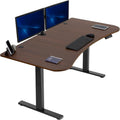 VIVO Electric 63 x 32 in Standing Desk, Memory Height Adjustment, 1B Series, Dark Walnut Top Black Frame, DESK-KIT-1B1D