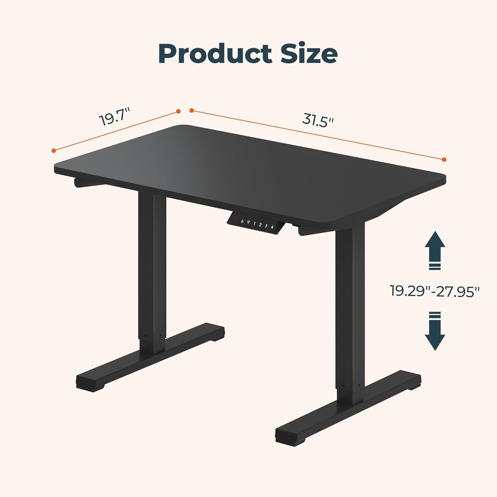 Small Adjustable Stand Up Desk for Children,One-Piece Standing Desk 31.5 x 19.7 Inch, Home Office Desk Computer Workstation, Black