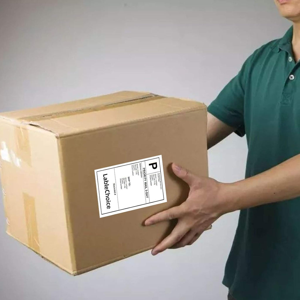 4 Rolls 450 Labels 4x6 3-Proof Direct Thermal Shipping Labels Used with Zebra 2844 ZP450 ZP505 ZP500 GK420D GX420 Rollo MUNBYN, LabelChoice 1" Core Permanent Adhesive Sticker Label Made for FedEx UPS