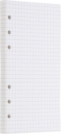 PATIKIL Grid Refill Paper 6-Ring Binder Loose Leaf Planner Filler Paper Planner Inserts, 80 Sheets/160 Pages, Lined