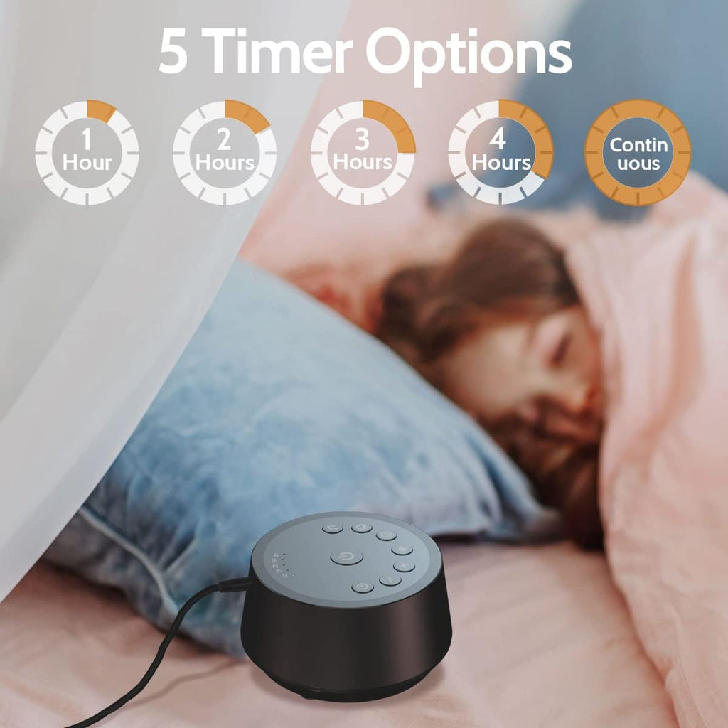 Color Noise Sound Machines with 25 Soothing Sounds Sleep White Noise Machine 32 Volume Levels 5 Timers and 4 Sound Categories and Memory Function for Home Office and Travel