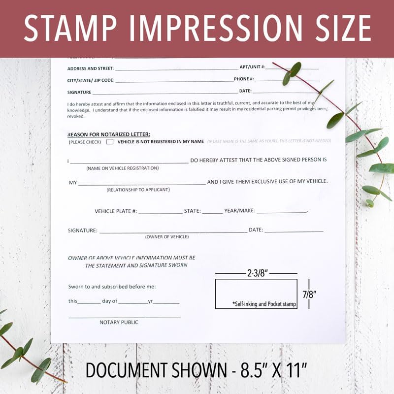 Oklahoma Rectangular Notary Stamp | Official State Notary Stamp | Official Seals | Meets State Specifications (Oklahoma, Rectangular Stamp)