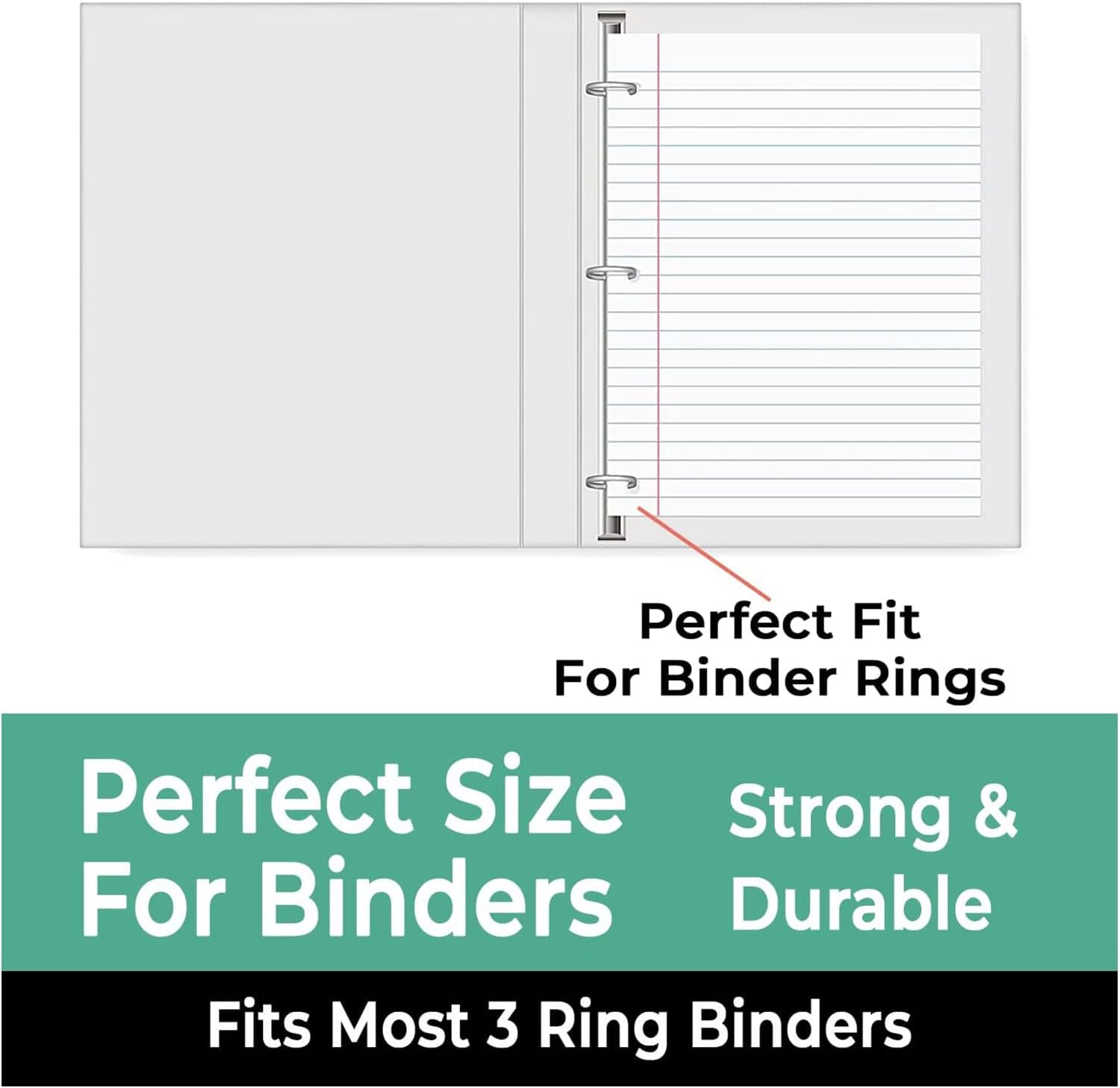 Loose Leaf Paper Bulk, 7200 Sheets, 48 Pack, College Ruled Sheets, 8 x 10.5", 150 Sheets/Pack, 3 Hole Punch, Bulk Notebook Paper, Filler Sheets, Fits Standard Binders, Fights Ink Bleed, White