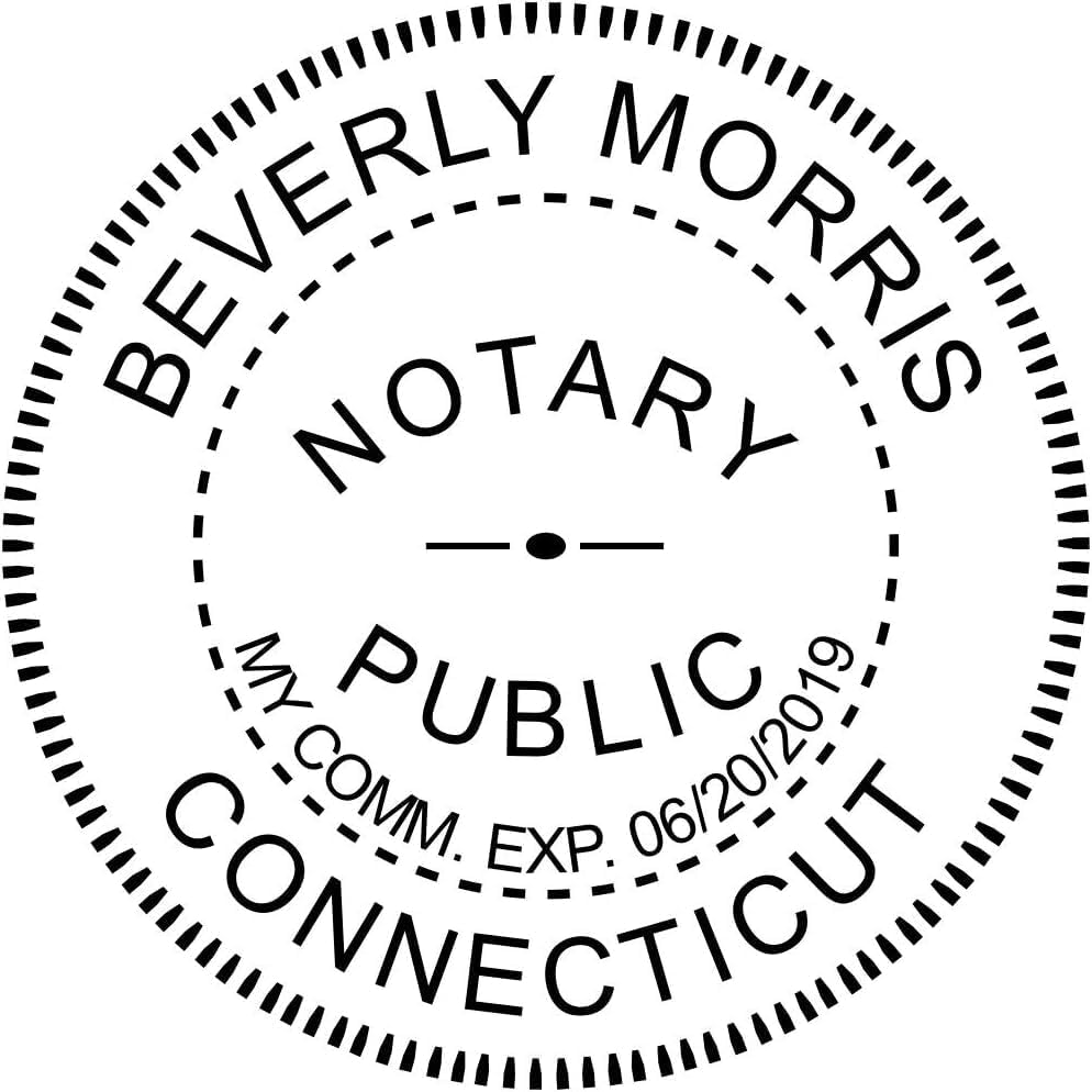 Connecticut Round Notary Embosser | Official State Embosser | Official Seals | Meets State Specifications (Connecticut, Round Embosser)