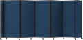 Versare Room Divider 360 Portable Wall Partition | Folding Panels | Large Freestanding Divider | Locking Wheels | Temporary Room Separator