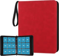 720 Card Binder, Premium Trading Card Binder, 9 Pocket Double Sided Pocket PU Card Collection Binder, Collector Card Album, Card Folder for MTG, TCG, Sports Cards, Game Cards (Red)