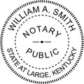 Kentucky Round Notary Stamp | Official State Notary Stamp | Official Seals | Meets State Specifications (Kentucky, Round Stamp)