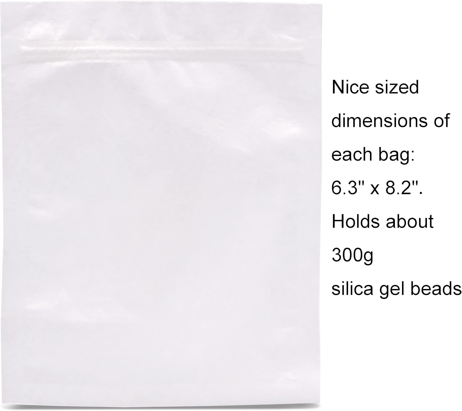 10 Packs Breathable Paper Bags, 6.3 by 8.2 Inch Zip Lock Storage Bags for Small Items, Silica Gel Beads, Desiccant, Jewelry, Samples