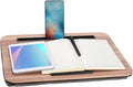 Portable Laptop Desk Fits Up to 16“ Laptops, with Tablet Slot, Built-in Cushion, Great for Home & Office,Lap Desk for Laptop,Lap Desk with Cushion (Warm Brown, Medium)