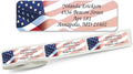 Colorful Images American Glory Patriotic Rolled Personalized Return Address Mailing Labels with Dispenser, Customize with Name & Shipping Address, 250 ¾” x 2½” Self Adhesive, Easy Peel Label Roll