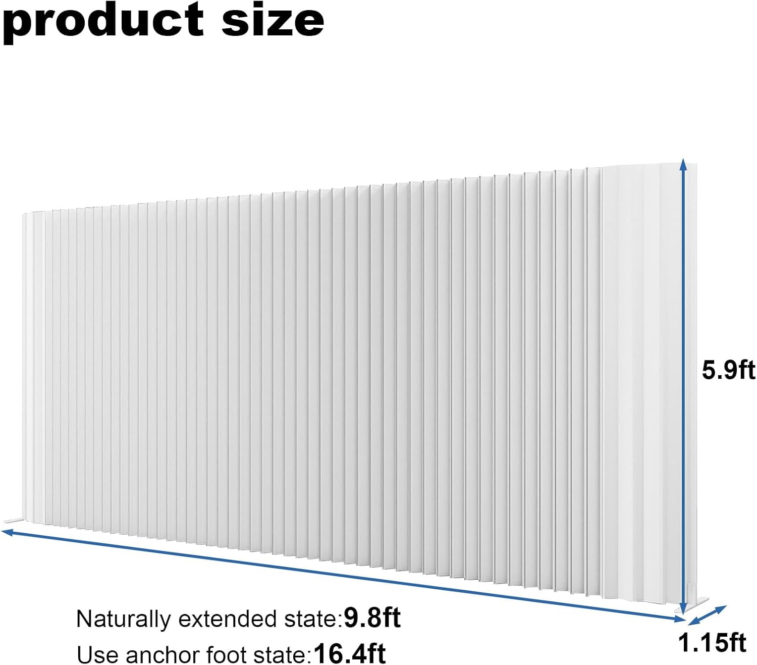 Paper Room Divider,Portable Office Partition Wall,Folding Privacy Paper Screen,Wall Dividers for Room Seperation,Indoor Freestanding Partition for Home Office Studio Exhibition -L9.84*W1.15 *H5.91 ft
