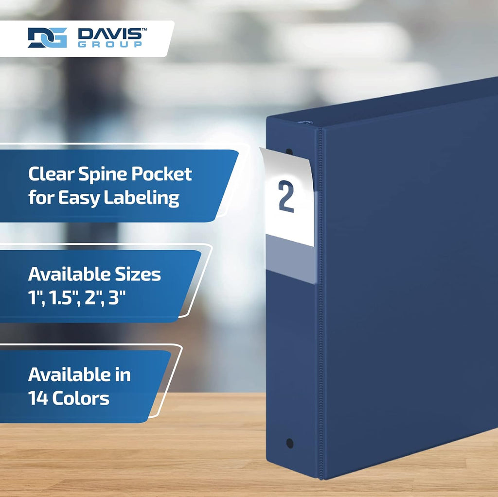 Premium Economy 6-Pack 3-Ring Binders for School or Office, Round-Ring Binders, 2 Inch, Royal Blue