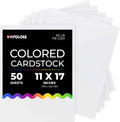 Hygloss White Cardstock - 11x17-Inch, 50 Sheets, 65 lb/ 176 gsm, Fade-Resistant, Acid-Free Color Card Stock Paper