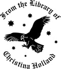 from The Library of Embossers & Stamps for Fantasy Book Readers | Custom Embosser | Custom Stamp | Ex Libris | Elevate Your Fantasy Collection of Stories and Novels (Design 10, Wood Hand Stamp)