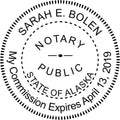 Alaska Round Notary Embosser | Official State Embosser | Official Seals | Meets State Specifications (Alaska, Round Embosser)