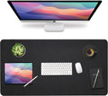 Vine Creations Leather Desk Mat Large 36" x 20", Desk Protector Mat, PU Leather Desk Pad, Non-Slip Large Mouse Pad, Desk Blotter, Desk Pads on Top of Desks, Home Office Desk Matt for Desktop (Black)