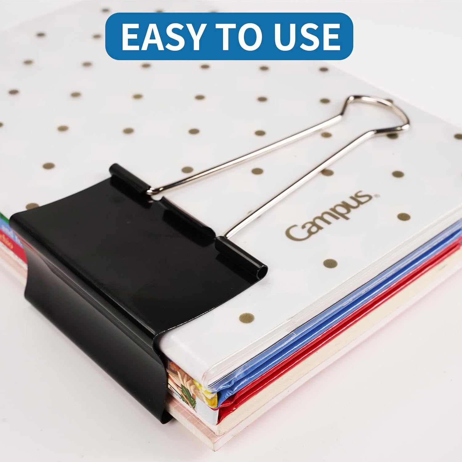 Jumbo Binder Clips 2.4 Inch, Extra Large Binder Clips 42 Pack, Heavy Duty Office Paper Clamps for Paper, Documents, School & Office Supplies