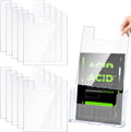 10 Pack 8'' x 10'' Acrylic Literature Shield for 8.5'' x 11'' Brochure and Magazine Holders to Keep Papers from Falling Forward Clear Literature Holders Shield for Store Shopping Mall Office