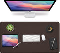 Vine Creations Leather Desk Mat Large 36" x 20", Desk Protector Mat, PU Leather Desk Pad, Non-Slip Large Mouse Pad, Desk Blotter, Desk Pads on Top of Desks, Office Desk Matt for Desktop (Dark Brown)