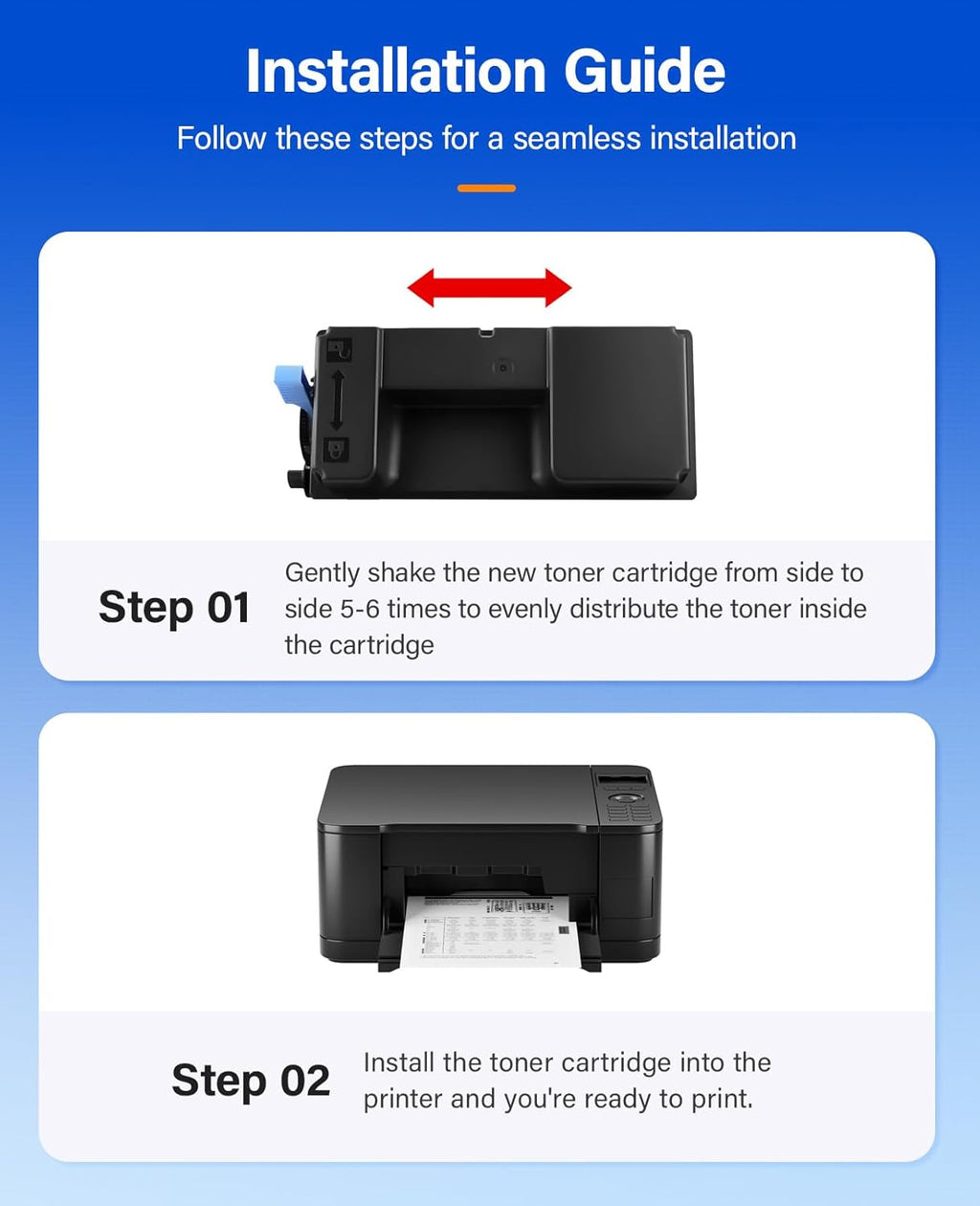 TK-3432 TK3432 Toner Cartridge Black 2-Pack High Yield with Chip Replacement for Kyocera TK-3432 1T0C0W0US0 Compatible with Kyocera ECOSYS PA5500x MA5500ifx Laser Printers,21,000 Pages Monochrome Ink