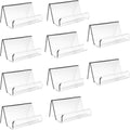 10 Pack Acrylic Business Card Holder for Desk, Business Card Stand Desktop Business Card Holders for Exhibition，Office Acrylic Business Card Stand Display