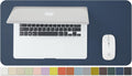 Compact Leather Desk Mat - Small Non-Slip PU Desk Pad for Office and Home - Desk Organization and Accessories - Ideal for Large Mouse Pad and Small Desk Mats on Top of Desks (Dark Blue,23.6"x 11.8")