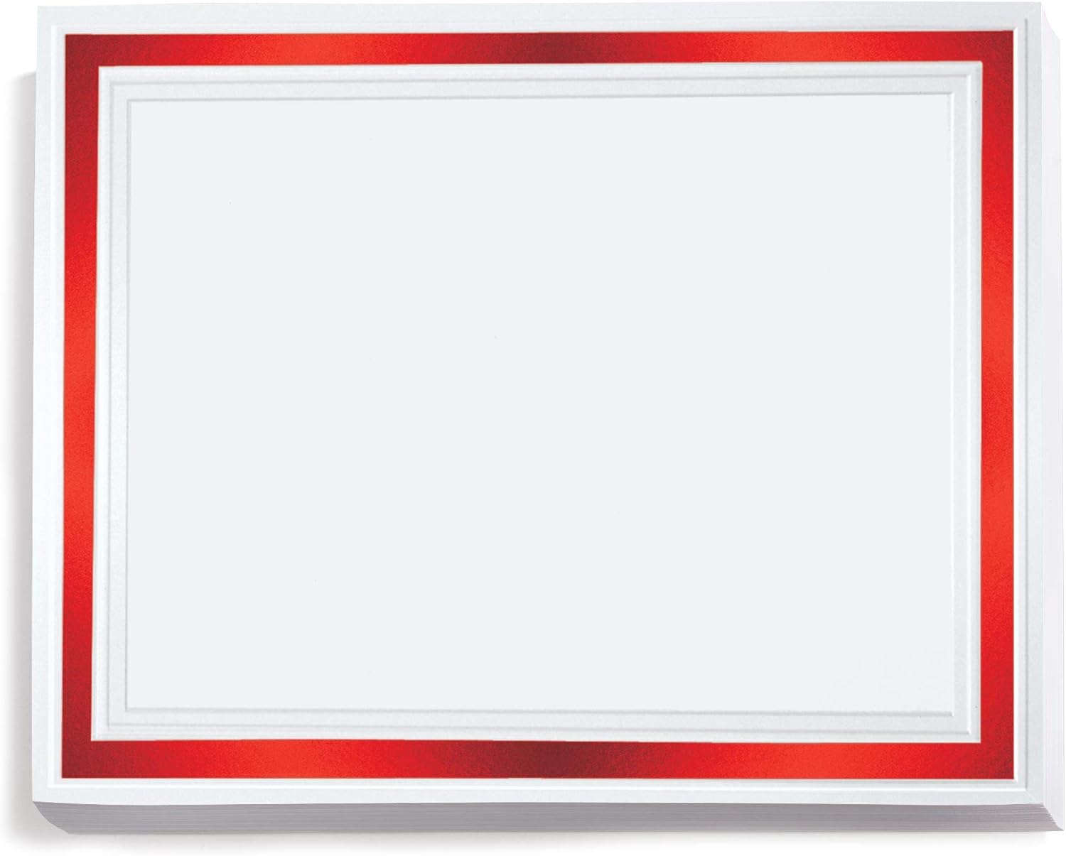 PaperDirect Pristine Specialty Certificates, 50 Sheets of 38lb White Paper, 8½" x 11", Red Bold Foil Border, Perfect for Awards, Students, Employees, Volunteers, Course Completion, Diplomas