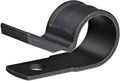 Secure 1/2 Inch Premium R Type UV Black Nylon Screw Mount Cable Clamp for Wire Management - 100 Pack