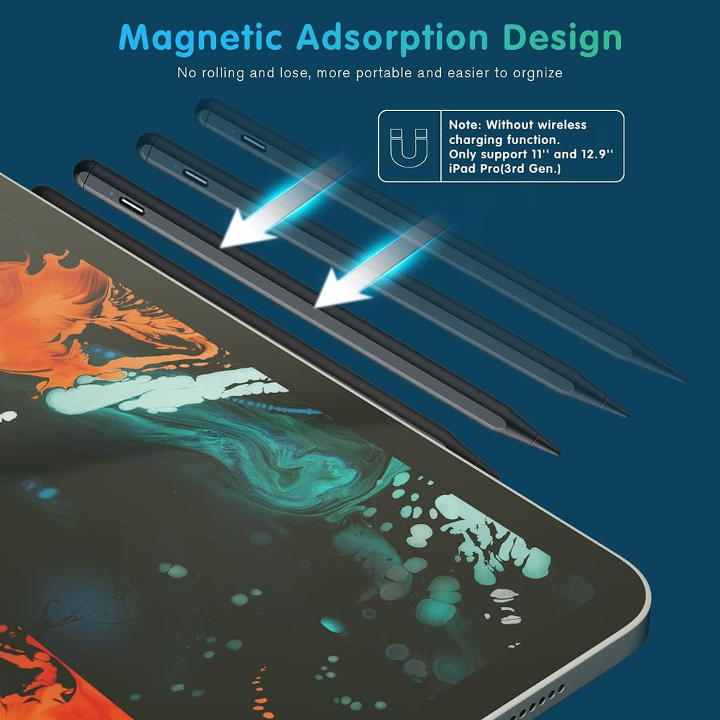 ANYQOO Stylus Pen for iPad 6th-11th Generation - Fast Charge Magnetic Pencil, Compatible with 2018-2025 Apple iPad Pro 11"/12.9"/M4, iPad Air 3/4/5/M2/M3, iPad mini 5/6 Gen/A17Pro