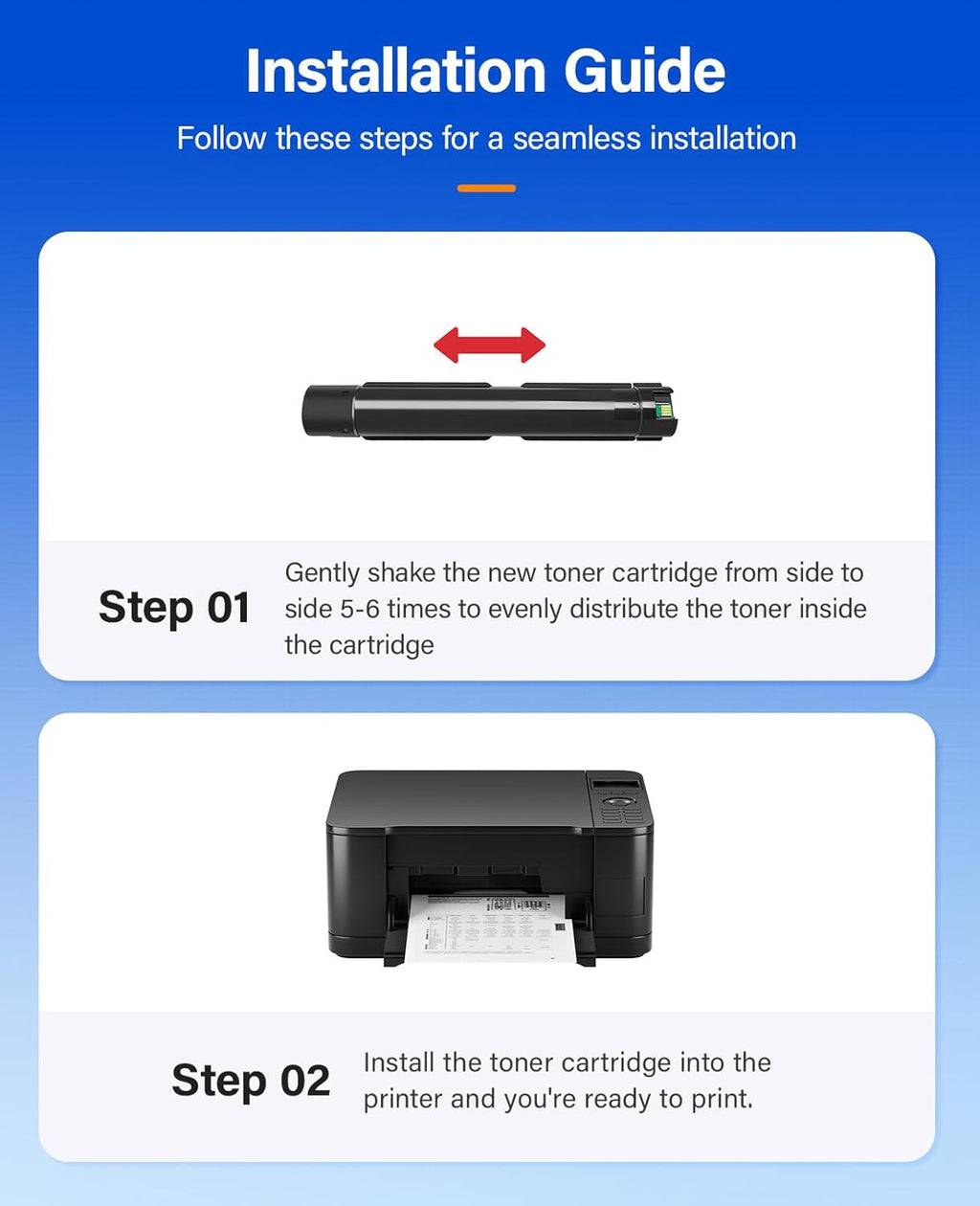 7525 Toner Cartridge Set 4-Pack High-Yield Replacement for Xerox 006R01513 006R01514 006R01515 006R01516 Compatible for Xerox Workcentre 7525 7530 7535 7545 7556 7830 7855 7970 7835i 7845i Printer Ink