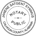 Alabama Round Notary Embosser | Official State Embosser | Official Seals | Meets State Specifications (Alabama, Round Embosser)