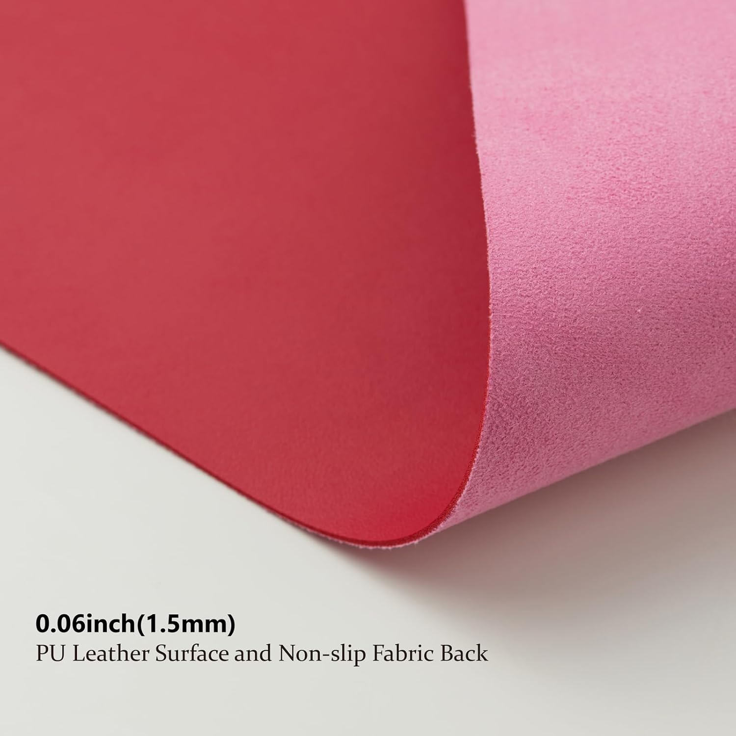 Leather Desk Mat - Non-Slip PU Desk Pad for Office and Home - Desk Organization and Accessories - Ideal for Large Mouse Pad and Desk Mats on Top of Desks (Rose Red,31.5"x 15.7")