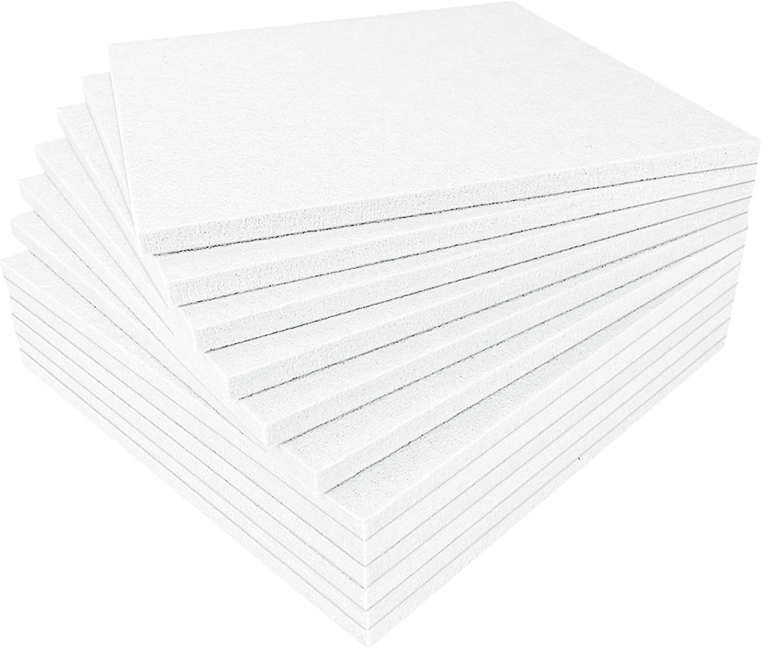 BXI Thickened Sound Absorbing Panels - 12 Pack 12 X 12 X 0.5 Inches Dense Acoustic Panels, Echo Noise Reducing Sound Panels, Tackable Studio Panels for Wall and Ceiling Acoustic Treatment (White)