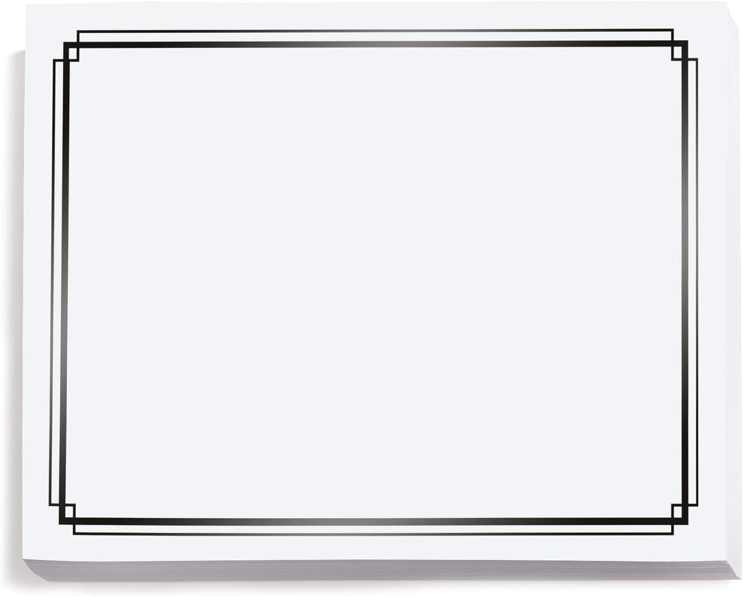 PaperDirect Foil Elegance Specialty Certificates, 50 Sheets of 38lb White Paper, 8½" x 11", Double Black Foil Border, Perfect for Awards, Students, Employees, Volunteers, Course Completion, Diplomas
