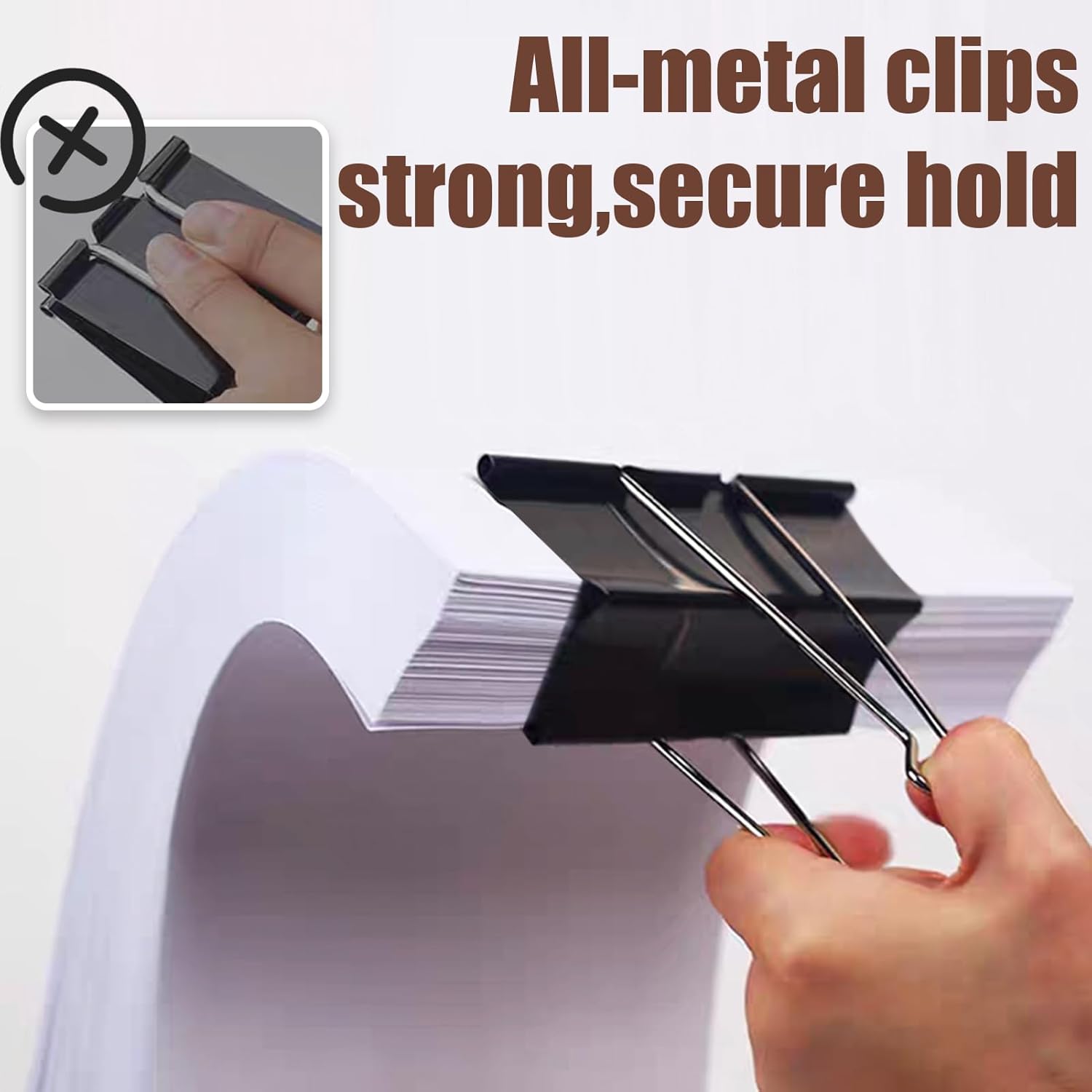 3 Inch Jumbo Binder Clips(36 Pack), Extra Large Binder Clips Heavy Duty Paper Clamps for Office and Home Supplies, Black